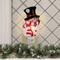 6.5" White and Red Snowman in Black Top Hat Christmas Night Light